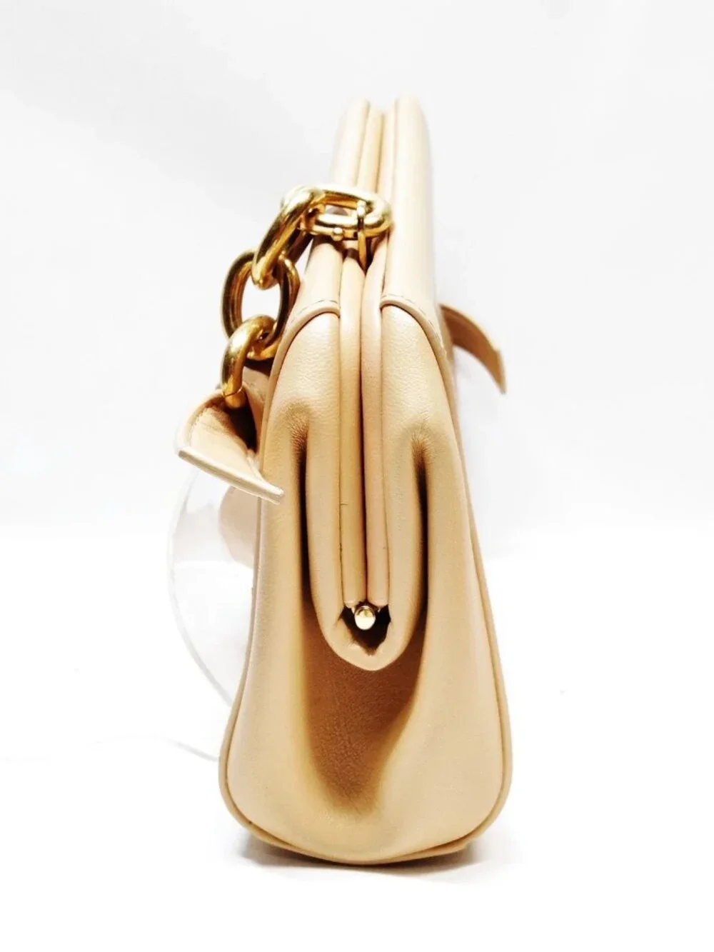 Authentic Bottega Veneta Ivory Leather Shoulder Bag